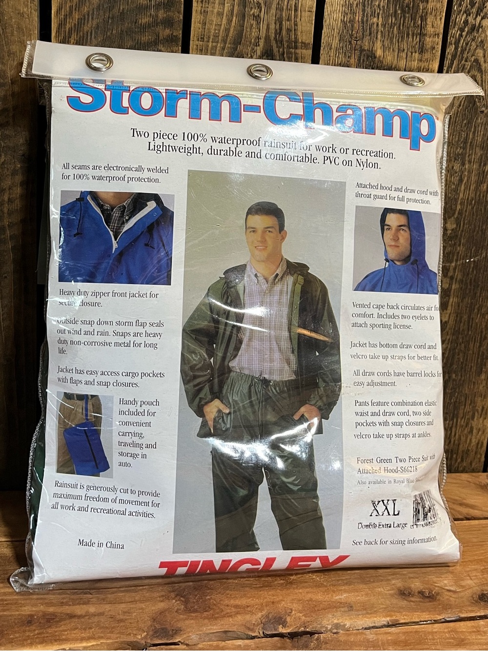 Storm-Champ Two-Piece Waterproof Rainsuit in Forest Green XXL New